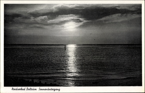 Postcard Baltrum, sunset