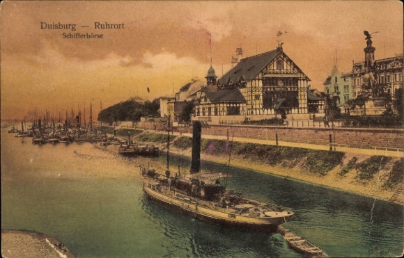 KP Ruhrort Duisburg w Zagłębiu Ruhry, Ruhrort, giełda statków, port, statki