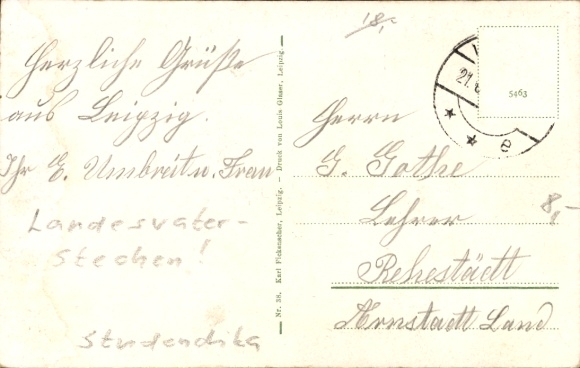 Studentika Artist Postcard Mühlberg, Georg, The Father of the Country, Students with Bats