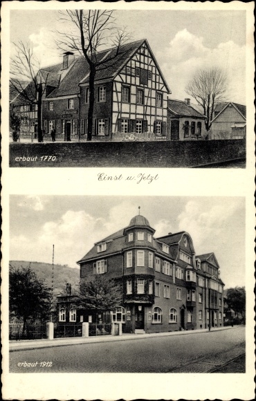 Ak Milspe Ennepetal Westfalen, Restaurant zur Oede, eigenaar H. Dörnen, ooit 1770 nu 1912