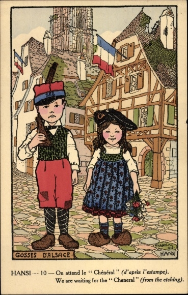 Artist PC Hansi, Jean Jacques Waltz, Alsatian children in traditional costume