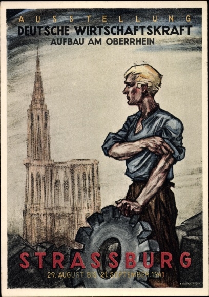 Artist PC Strasbourg Strasbourg Alsace Bas Rhin, exhibition German economic power, 1941