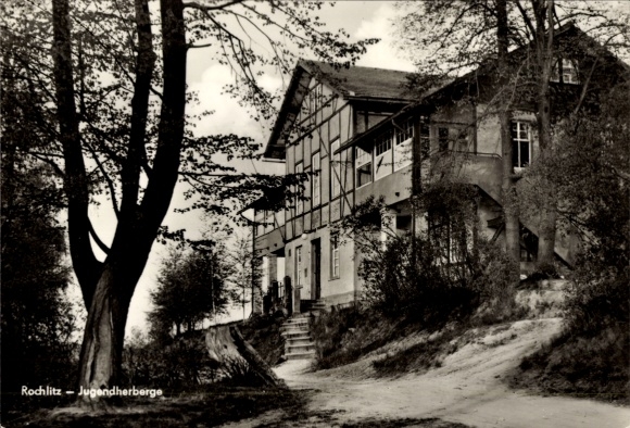 Ak Rochlitz an der Mulde, Jugendherberge, Außenansicht