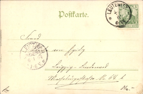Postcard Leutewitz near Meißen, manor house