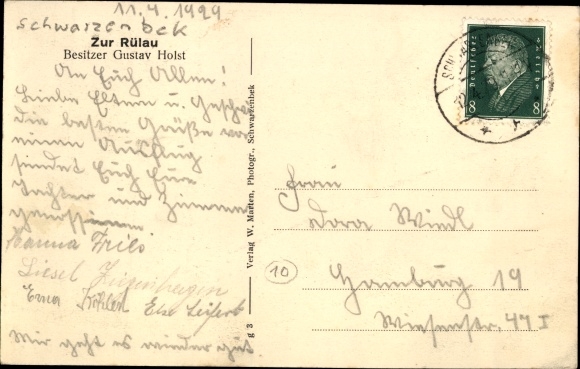 Postcard Schwarzenbek in Lauenburg, Restaurant Zur Rülau