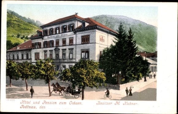 Postcard Todtnau in the Black Forest, Hotel and Pension zum Ochsen