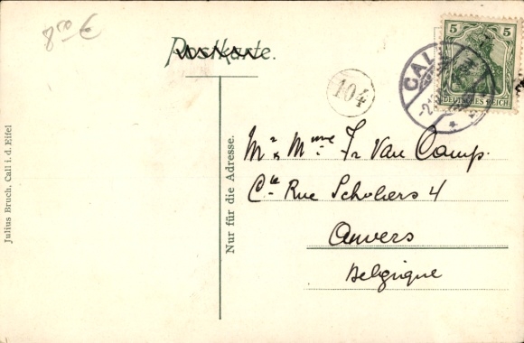 Postcard Kall in the Eifel, Panorama