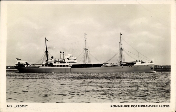 Ak vrachtschip, MS Kedoe, KRL, zicht stuurboord
