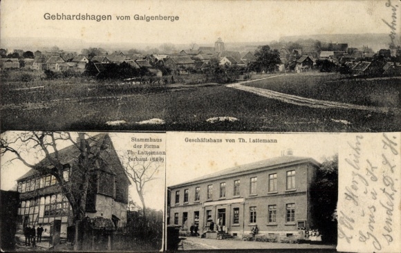 Ak Gebhardshagen Salzgitter in Niedersachsen, Ansicht von  Gebäude von Th. Lattemann, ländliche L