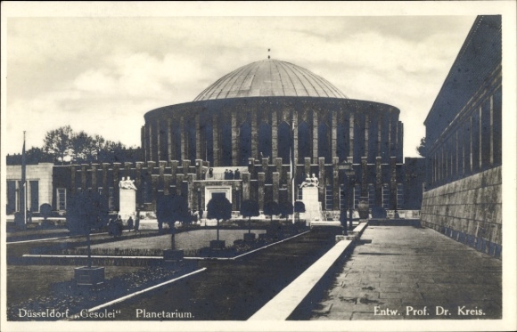 Ansichtkaart Düsseldorf am Rhein, Gesolei, grote tentoonstelling Düsseldorf 1926, planetarium