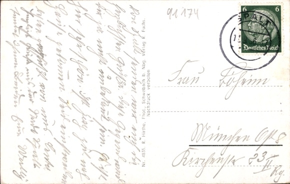 Postcard Spalt in Middle Franconia, general view