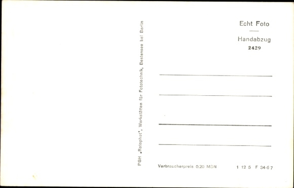 Postcard Feldberg in Mecklenburg, rowing boat on the water lily canal, bridge
