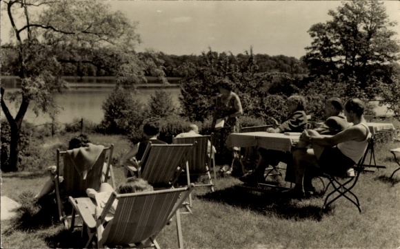 Postcard Seilershof Gransee in der Mark, Kleiner Wentow See, summer resort