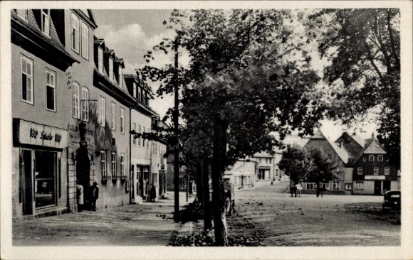 Postcard Blankenhain in Thuringia, market, Gasthaus zur Krone