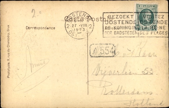 Postcard Knokke Knocke West Flanders, lighthouse