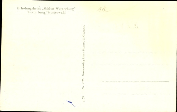 Postcard Westerburg Westerwald, convalescent home, castle, place
