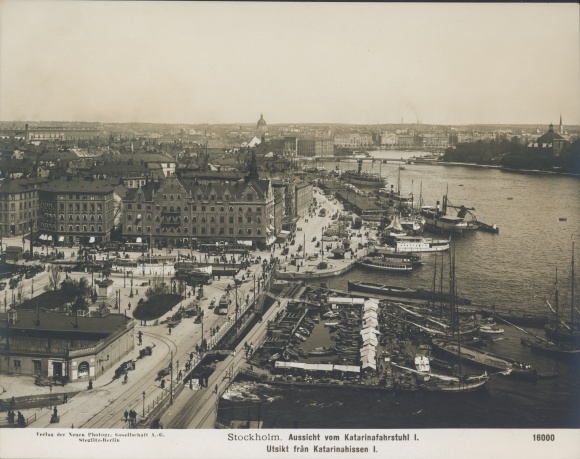 foto Stockholm, Zweden, uitzicht vanaf de Katarina-lift, Katarinahissen, NPG 16000
