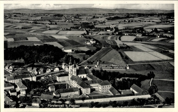 Postcard Fürstenzell in Lower Bavaria, Panorama, Children's Home St. Maria, aerial photograph