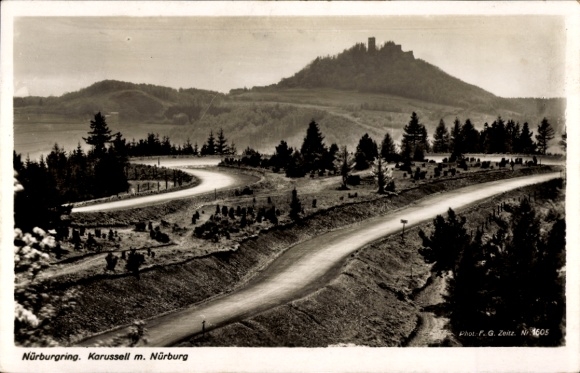 Postcard Nürburg in the Eifel, Nürburgring, carousel, Nürburg