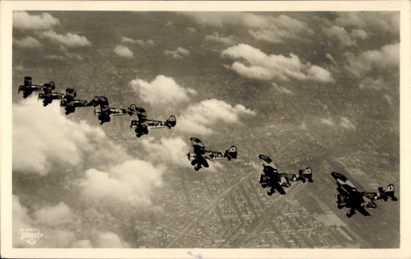 German Air Force, dive-bombing single-seater Henschel Hs 123 A-1 during aerial exercises, Squadron 165