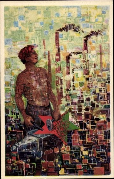 Artist Postcard Esperanto, La Sat agado rugigas la verdan stelon