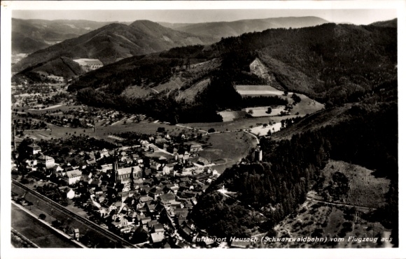 Ak Hausach im Schwarzwald, Fliegeraufnahme