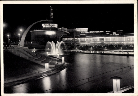 Postcard Liège Liège Wallonia, World Exhibition 1930, Le Lido, le soir