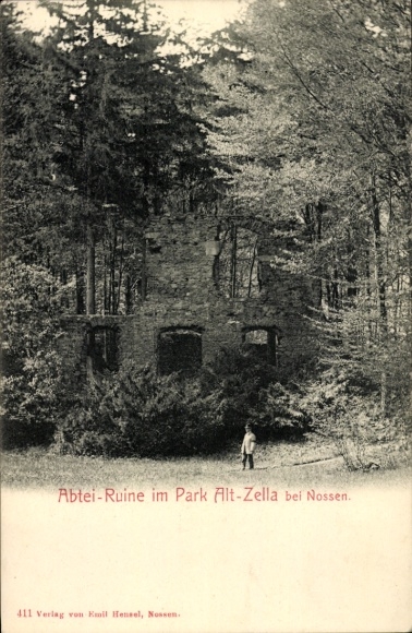 Postcard Alt Zella Nossen in Saxony, abbey ruins in the park
