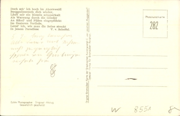 Ak Burggaillenreuth Ebermannstadt in Oberfranken, Burg Gaillenreuth