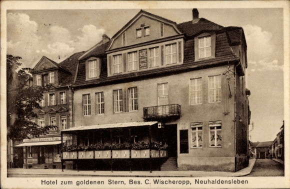 Postcard Neuhaldensleben Haldensleben Börde, Hotel zum goldenen Stern