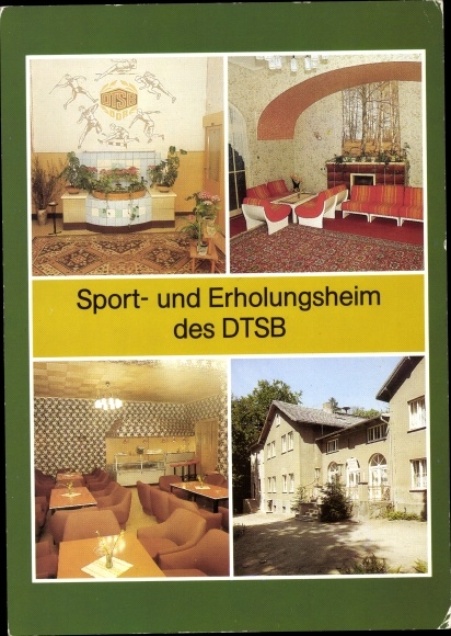 Postcard Blankenberg Kreis Sternberg in Mecklenburg-Western Pomerania, sports and recreation home of the DTSB