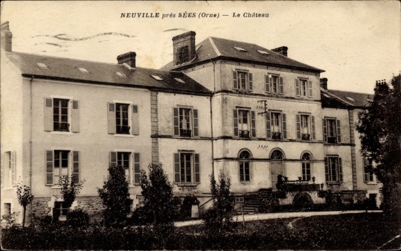Ak Neuville près Sées Orne, Château