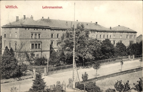 Postcard Wittlich in the Eifel, teachers' seminar