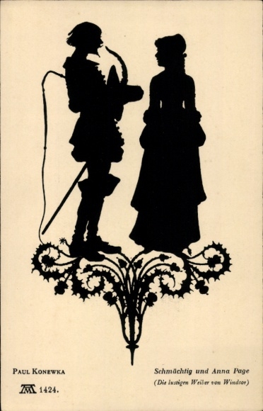 Paper cutting artists Postcard Konewka, P., Schächtig and Anna Page