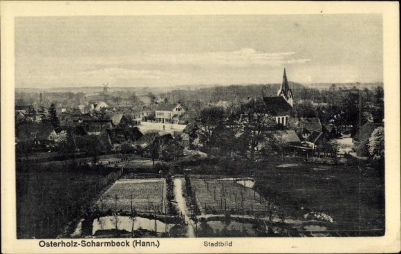 Ansichtkaart Osterholz Scharmbeck in Nedersaksen, totaaloverzicht van de plaats