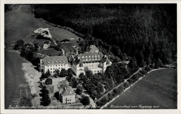 Ak Bad Dürrheim im Schwarzwald, Luftaufnahme vom Höhensolbad, Schwarzwald, Kindersolbad