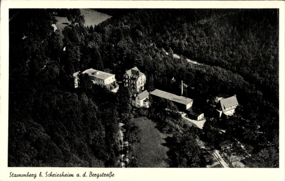 Ak Stammberg Schriesheim an der Bergstraße, Fliegeraufnahme
