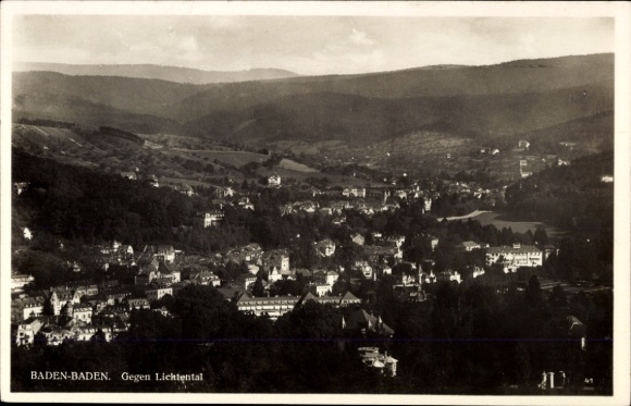 Postcard Lichtenthal Lichtental Baden Baden am Schwarzwald, general view