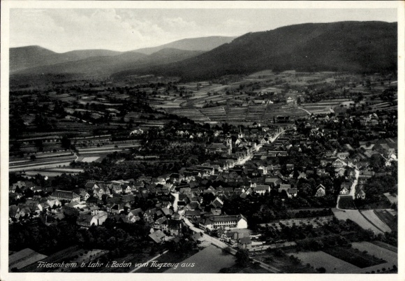 Ak Friesenheim in Baden, Fliegeraufnahme