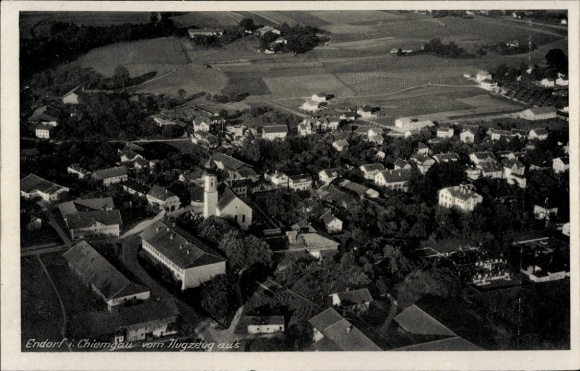 Postcard Bad Endorf im Chiemgau, aerial photograph