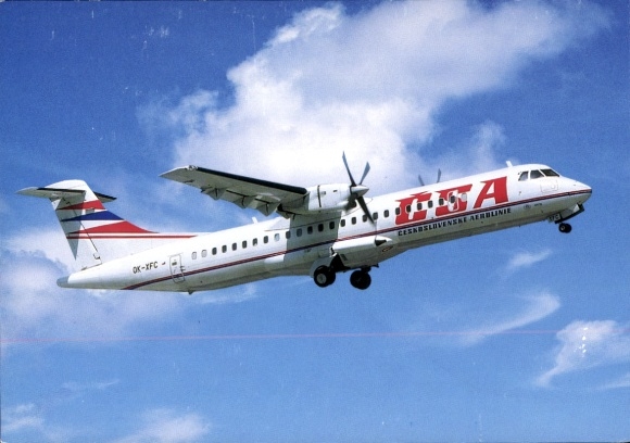Ak Passagierflugzeug CSA Czechoslovak Airlines, ATR 72-202, OK-XFC