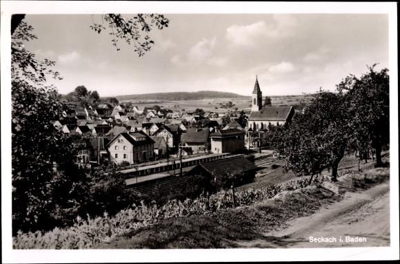 PC Seckach in Baden Württemberg, panorama, train station