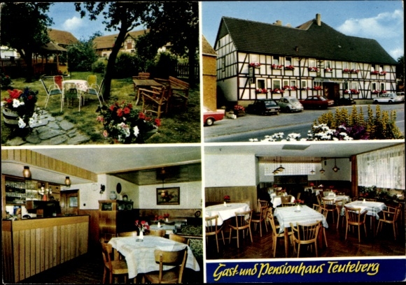 Postcard Schmillinghausen Bad Arolsen in Hesse, Gasthof Teuteberg