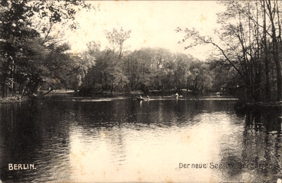 Ak Berlin Tiergarten, Nieuw Meer