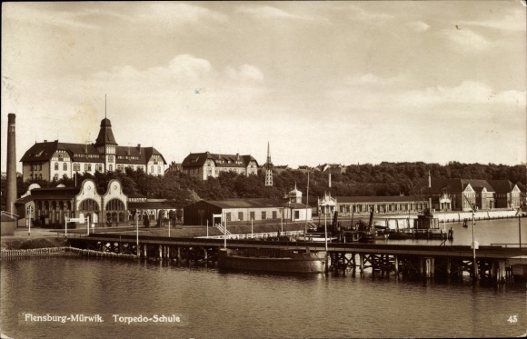 Postcard Mürwik Flensburg in Schleswig Holstein, torpedo school
