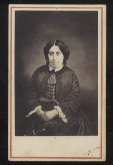 Portret CDV pisarki George Sand, z domu Amantine Aurore Lucile Dupin de Francueil