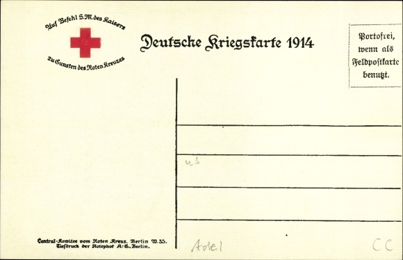 Postcard Kaiser Wilhelm II, I don't know any parties anymore, quote 1914
