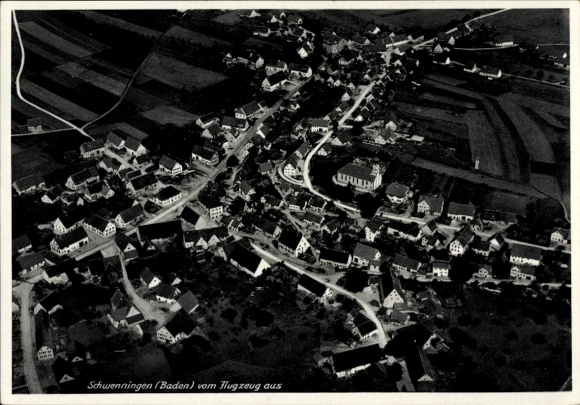 Ak Schwenningen am Heuberg Baden, Fliegeraufnahme