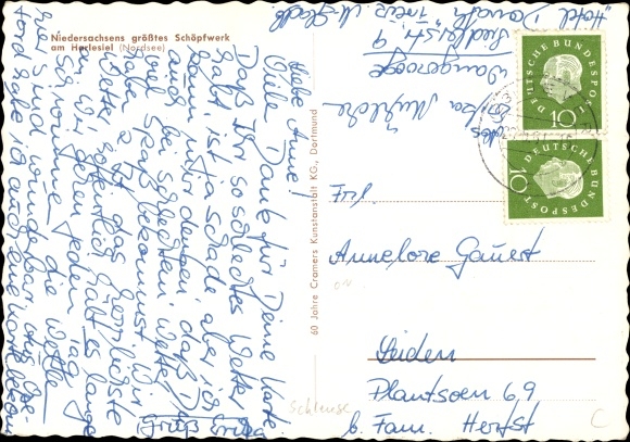Postcard Harle Harlesiel Wittmund in Ostfriesland, lock