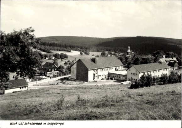 Ak Schellerhau Altenberg im Erzgebirge, Blick auf Schellerhau im Erzgebirge, ländliche Umgebun...